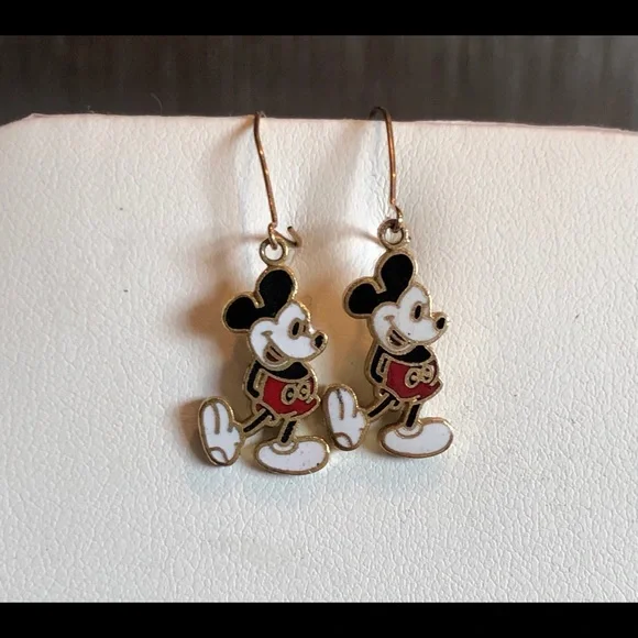 Antique Mickey Mouse Earrings 1973 - Picture 2 of 6